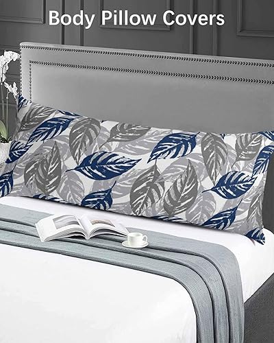 Miniatura 6 de Funda de almohada de cuerpo azul marino y gris, fundas de almohada suaves para cama, fundas decorativas de lujo para sofá sofá largo lumbar con