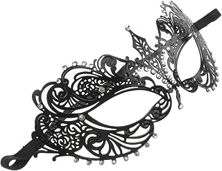 LIFKOME Black Ab Strass Máscara Mascarada Decoração Retrô Rímel Decoração Macramê Decorações Mascarada Para Festa Máscara De Máscara De Metal Preto Vara Venda Para Os Olhos Decorar