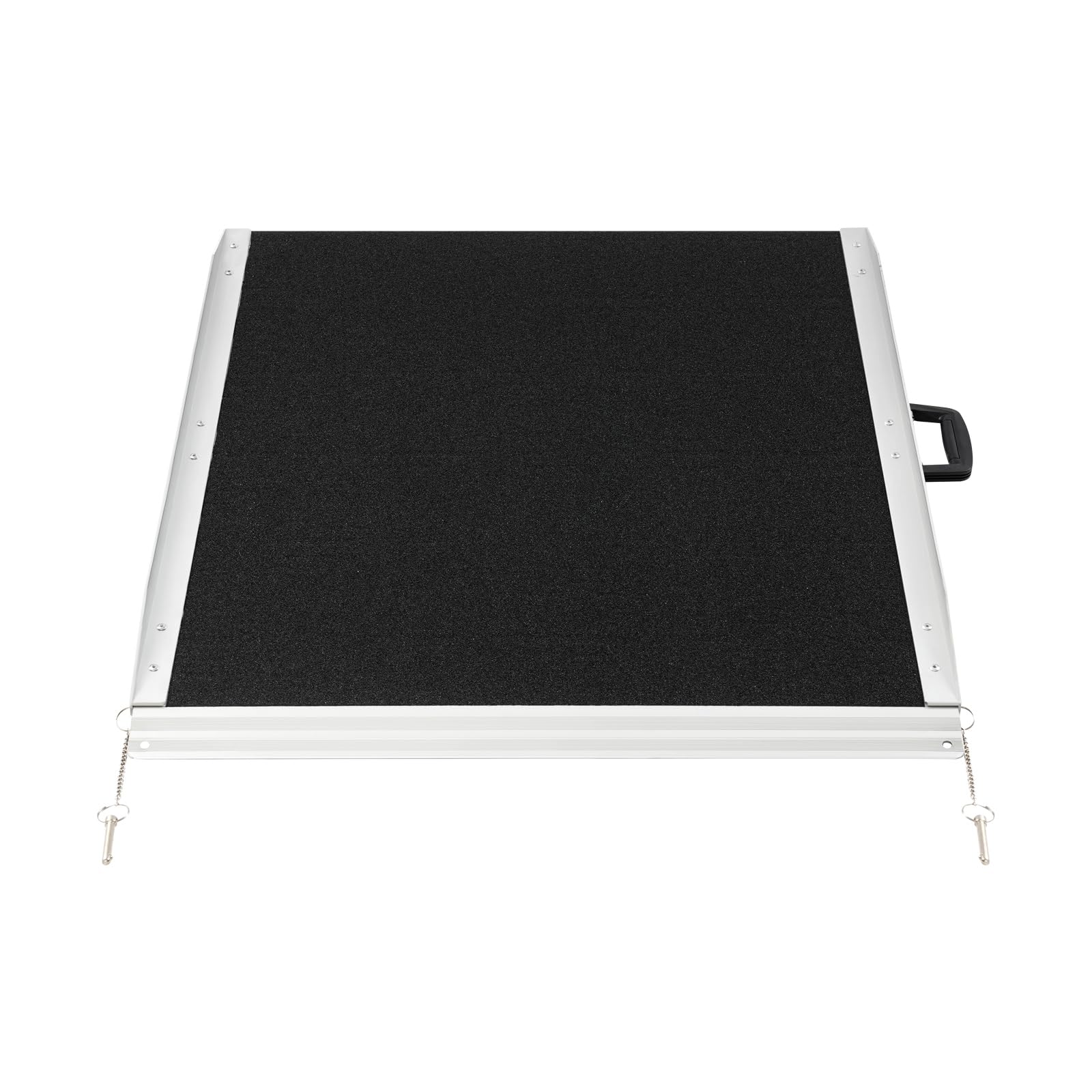 Rampa de aluminio para silla de ruedas, 91 cm, antideslizante, rampa portátil para sillas de ruedas, con rieles laterales y asa, para escaleras bajas, 272 kg