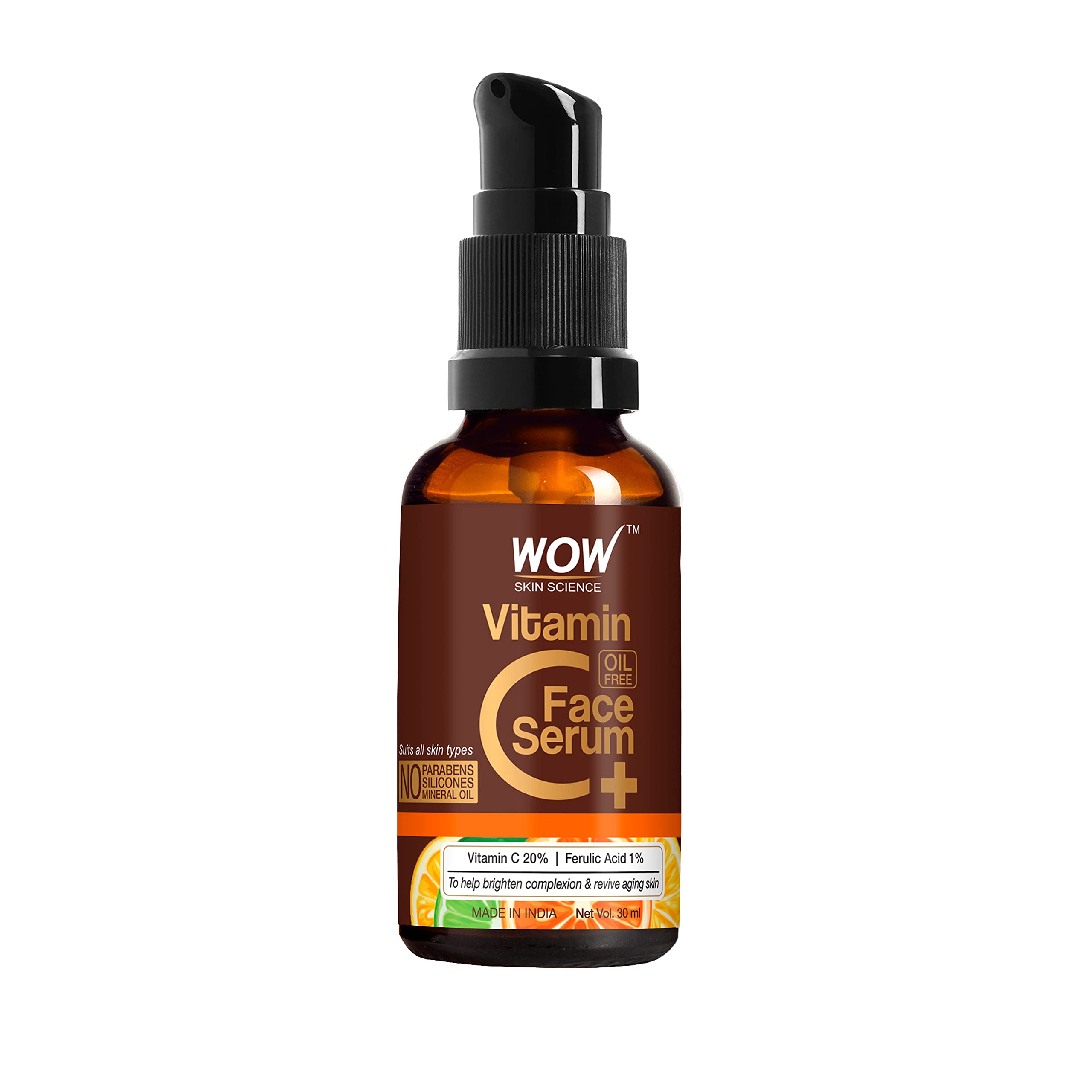 WOW Skin Science Vitamin C Serum for Face with Hyaluronic Acid