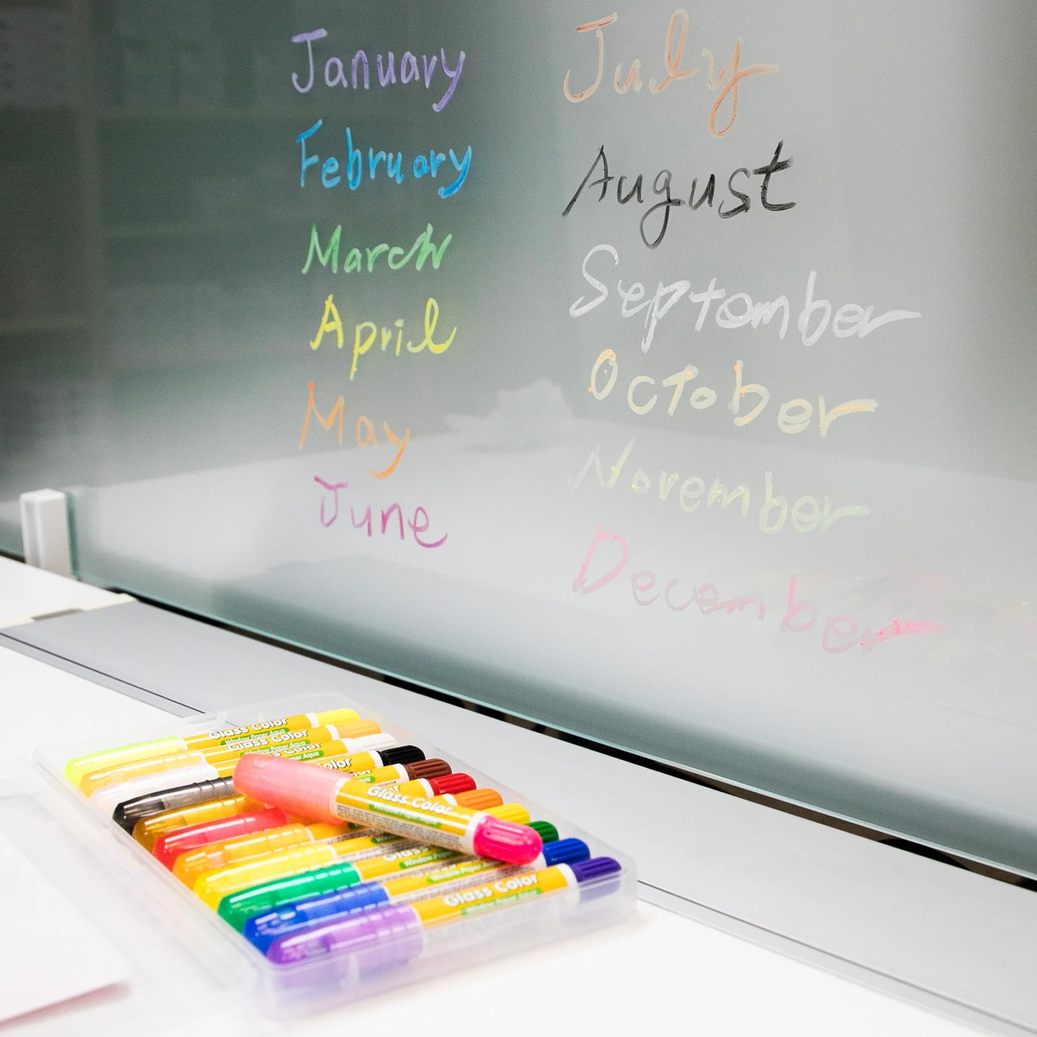 Amazon.com : Toru Window Glass Color Crayon Marker Washable Paper