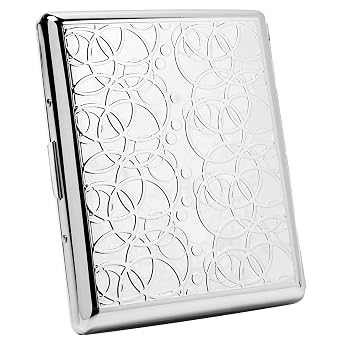 Goshentech Retro case, Metal Plated Silver,20 Capacity for 100mm Double Sided Spring Clip Open Pocket Holder Silver