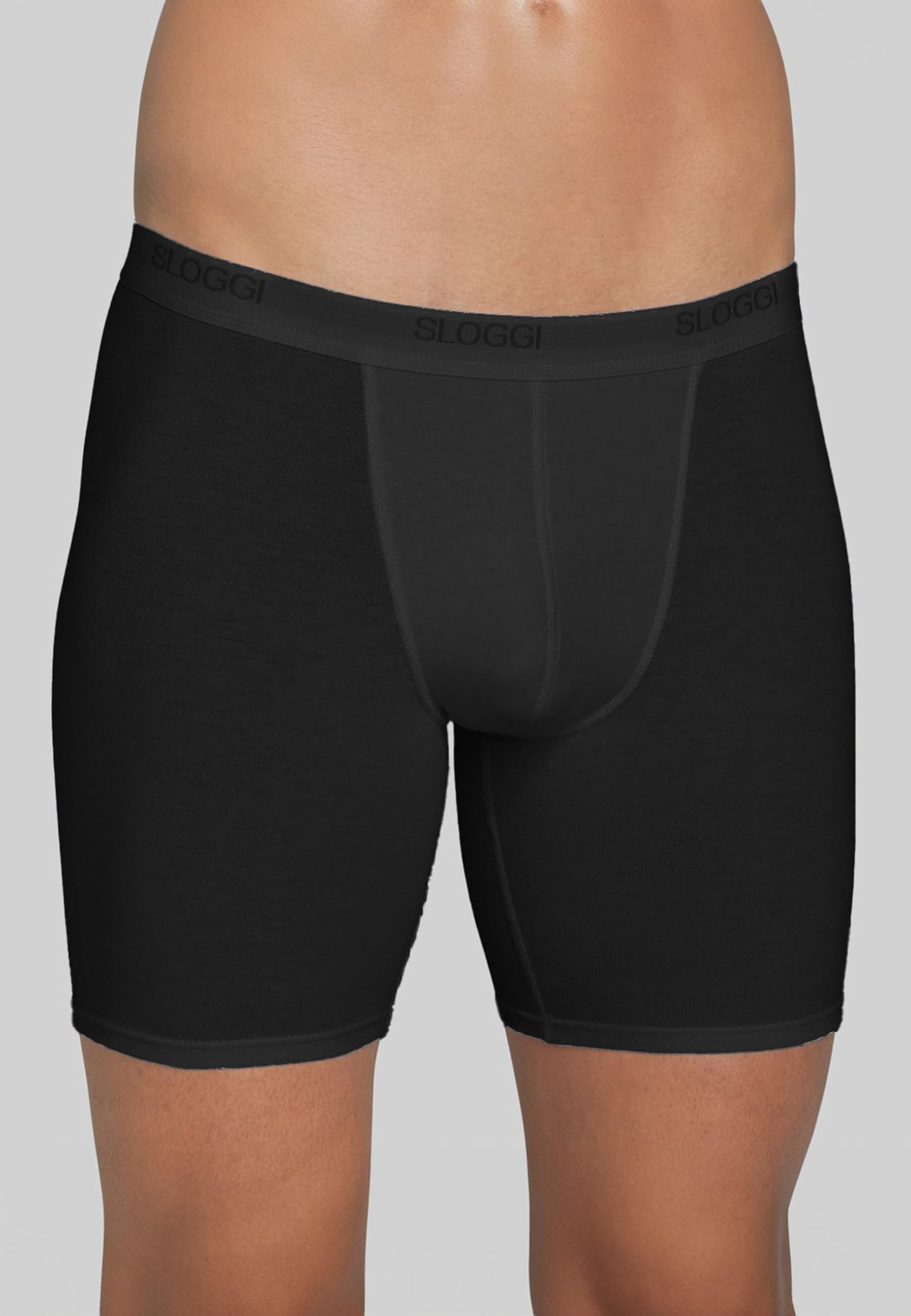 Sloggi 4 Pezzi Boxer Gambaletto Uomo Men Basic Long, Bianco XL