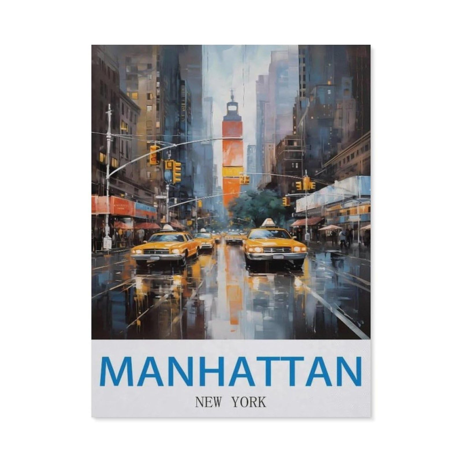 BEAYODKP Diamond Painting Kits for Adults and Kids，Manhattan New York，Full Drill Round Rhinestone Paint with Diamonds（50 x 60 cm/19.68 x 23.62 inches）-CN46