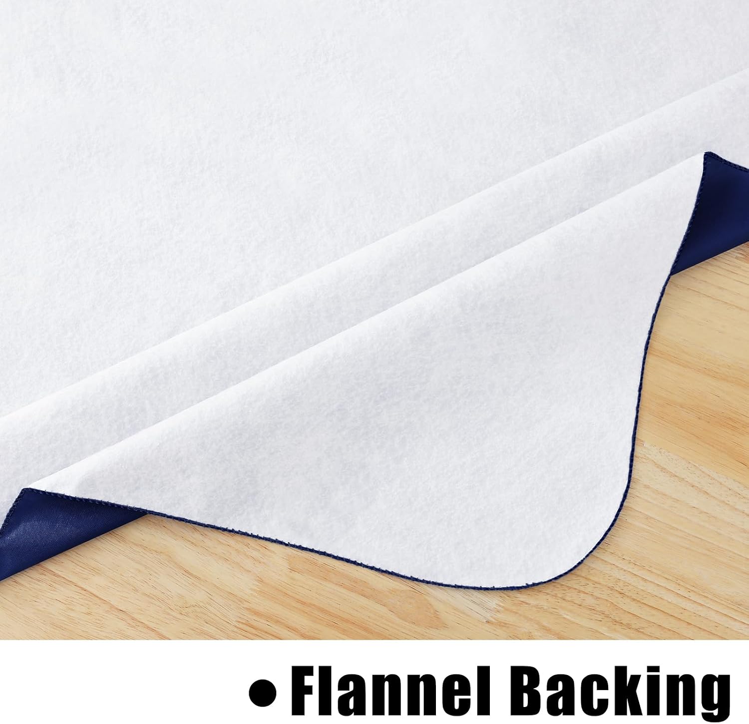 homing Rectangle Vinyl Tablecloth, Waterproof Spillproof Plastic Flannel Backed Table Cloth, Wipe Clean Table Cover for Dining, Buffet Parties and Camping, 4th of July (Navy Blue, 60" x 120")
