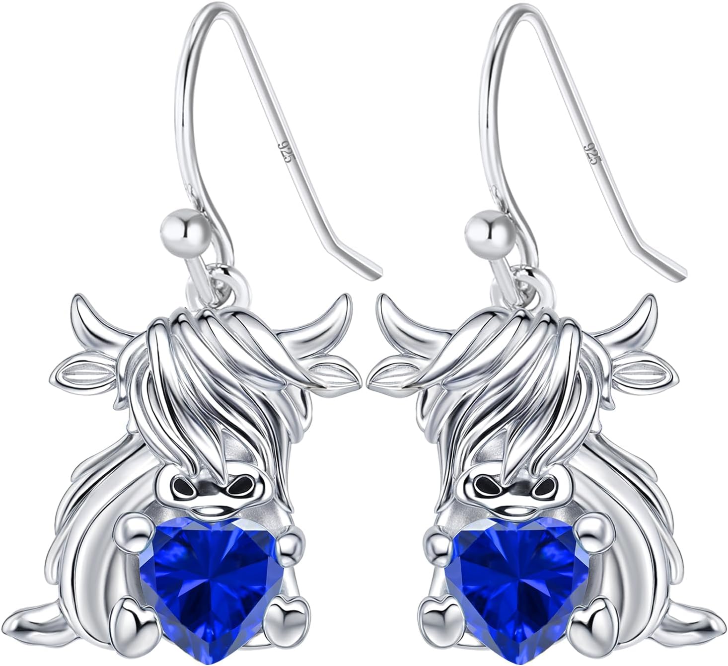 Mothers Day Gifts for Mom Highland Cow Earrings 925 Sterling Silver Scottish Hypoallergenic Hyland Cow Dangle Earrings Highland Cow Jewelry Birthday Gifts for Women Mother Wife Girlfriend