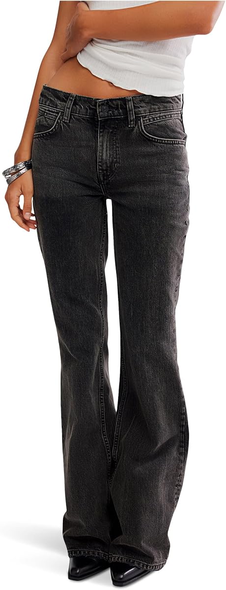 Free People Women's West Coast Relaxed Flare Jeans