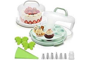 AHIER 2PCS Round Cake Carrier