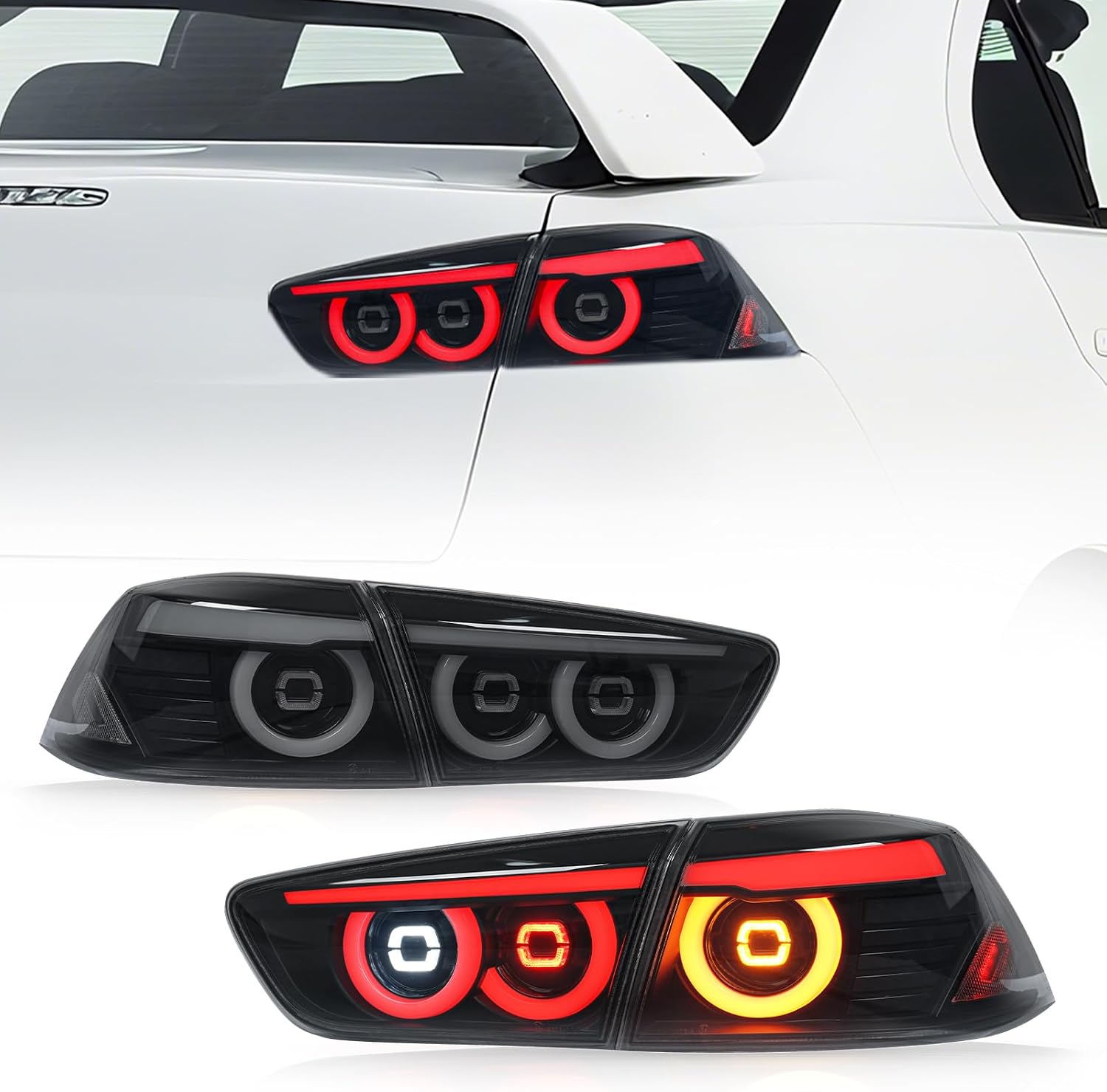 Archaic Tail Lights for Mitsubishi Lancer & Evolution EVO X 2008-2020,w /3D Animation DRL,JDM Lancer Taillights