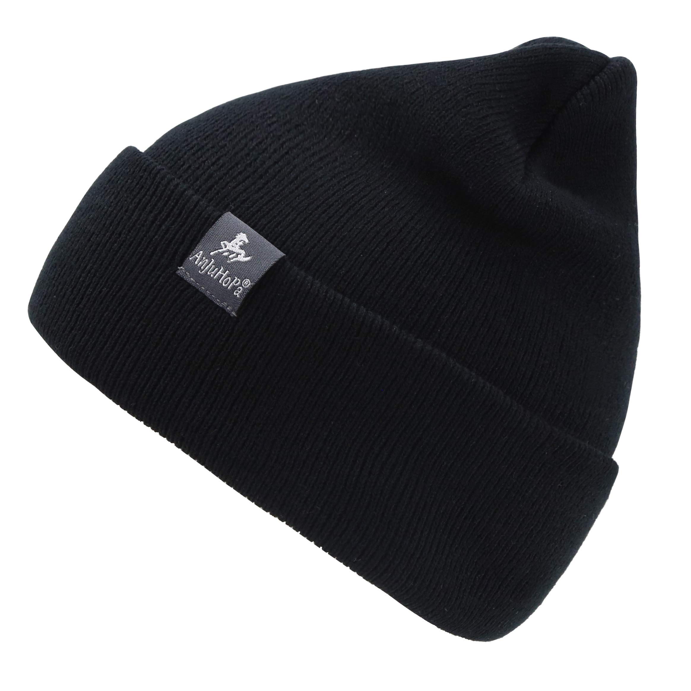 AnJuHoPa Herren Strickmützen Damen Wollmützen Winter Beanie Weich Warm Stretchy Winter Mütze Unisex One Size fits All