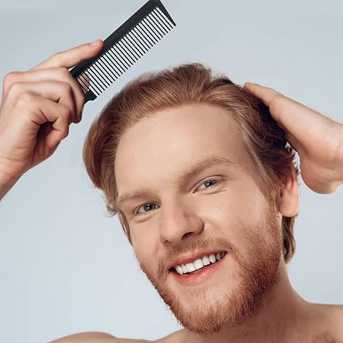 Miniatura 5 de 10 Peines de peluquero para corte de pelo, peine de corte de dientes finos, peine de corte de pelo para el salón de casa, peluquero (negro)