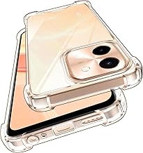 ivoler Never Yellowing Clear Case for Vivo Y28 with Shockproof Protective Corners, Military Standard, Shockproof, Scratch-Resistant, Transparent Protective Mobile Phone Case