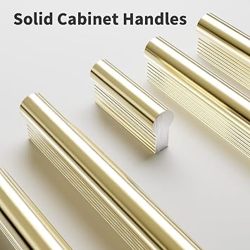 Cobbe 10 Pack i-Shaped Champagne Bronze Cabinet Pulls 7-9/16 inch(192 mm) Hole Centers Kitchen Cabinet Handles Drawer Pulls Kitchen Cabinet Hardware