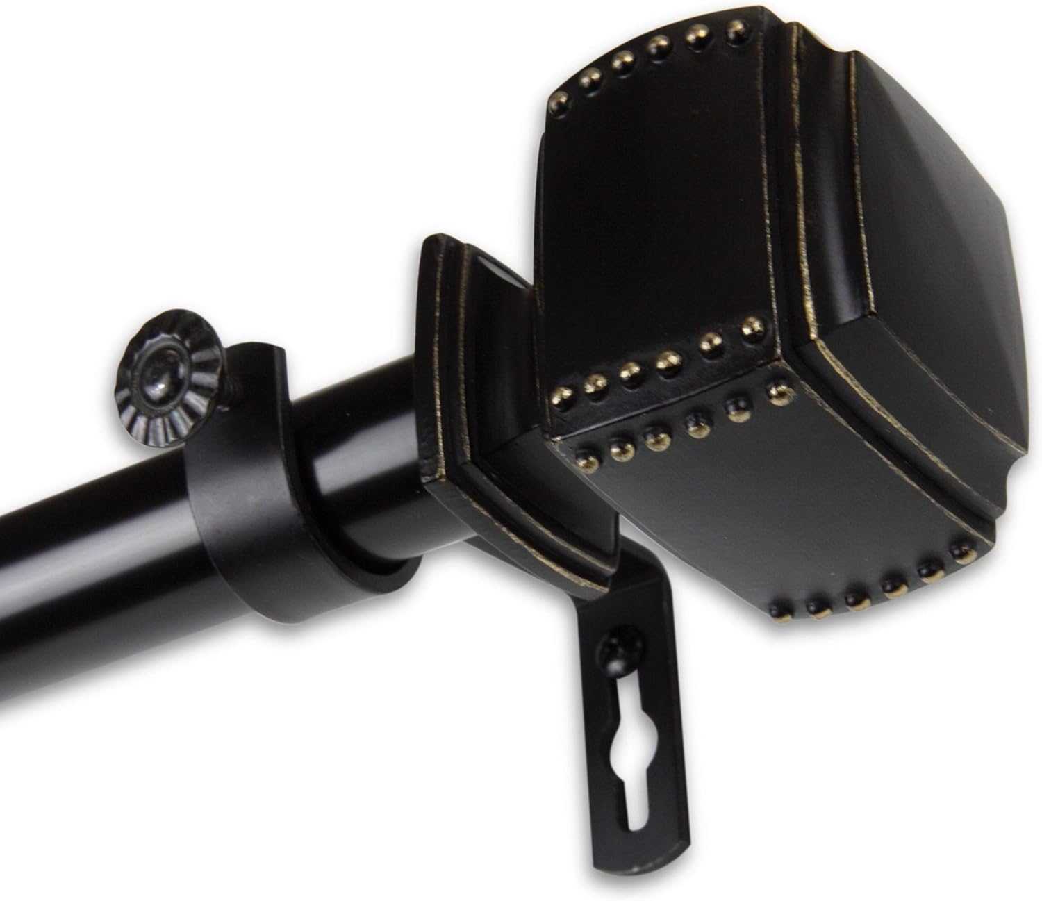 Xavier 1 inch Diameter Adjustable Curtain Rod Bronze 120 to 170 inches Bronze Finish