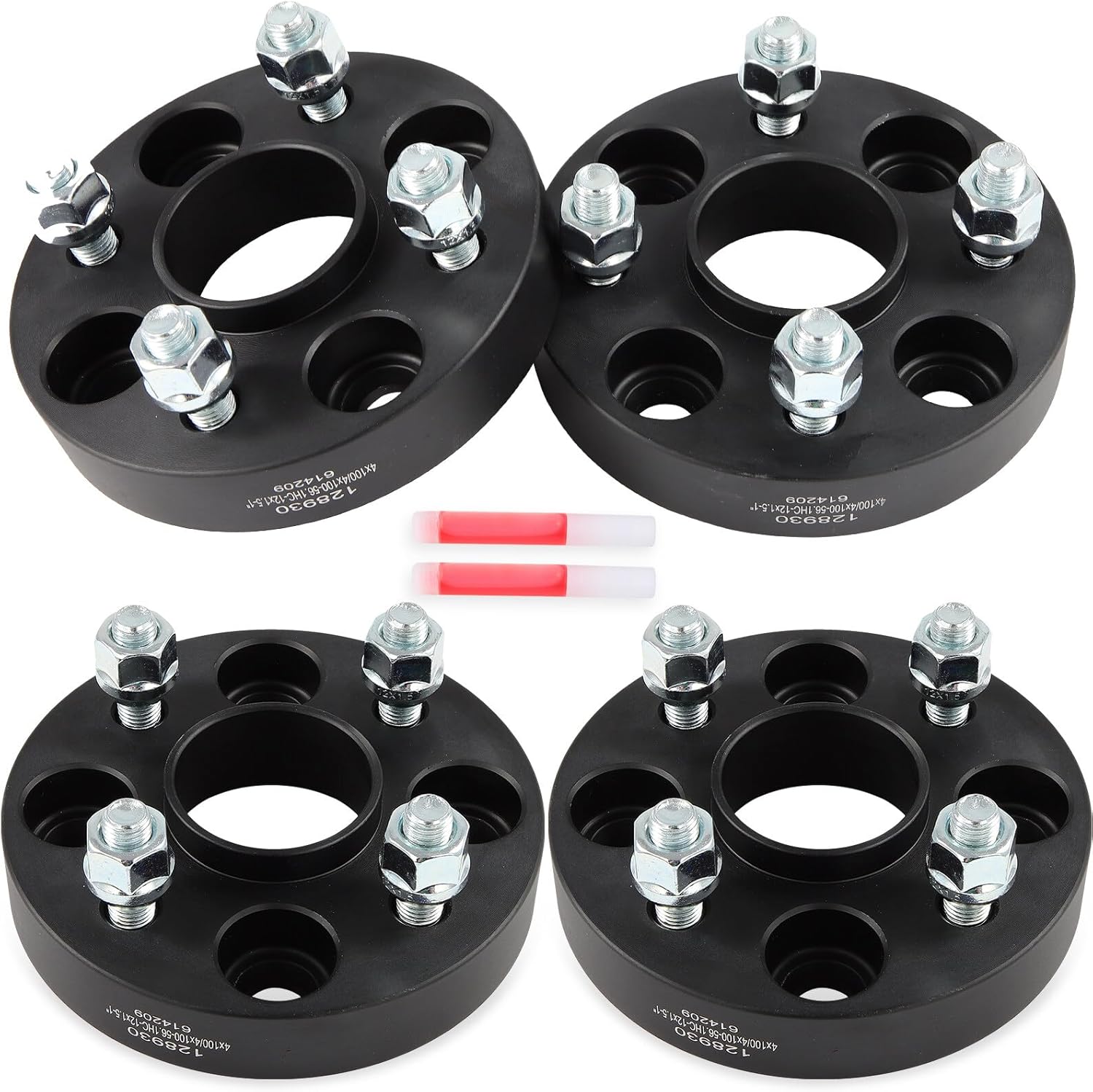 ECCPP 4x100mm to 4x100mm Wheel Spacers 1" inch 4 lug 12x1.5 Fit for Honda Fit 2006-2020| for Honda Civic 1979-2005| for Honda Accord 1982-1989 -4PCS