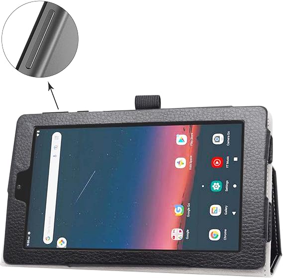 Bige for Onn 7 inch Tablet Case 2022,PU Leather Folio 2-Folding Stand Cover for Onn 7 inch (2022 Model:100071481) 7 Tablets (JUST Fit Onn 7 2022),Black