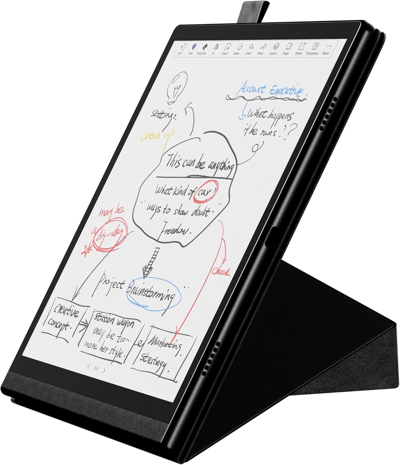 Aura C 10.3” Magnetic Leather Case with Auto Sleep/Wake and Magnetic Closure (Black)