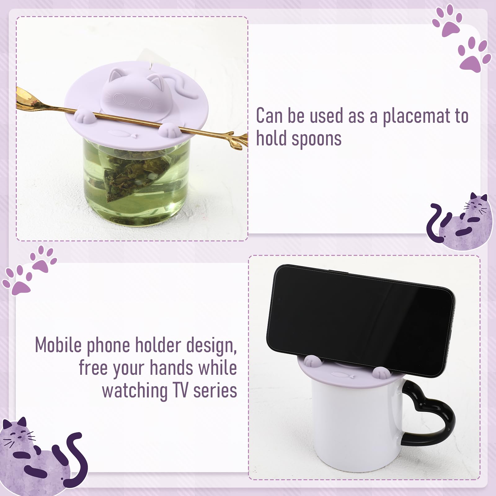 Purple Tea Bag Squeezer - Keep Tea Clean! -5