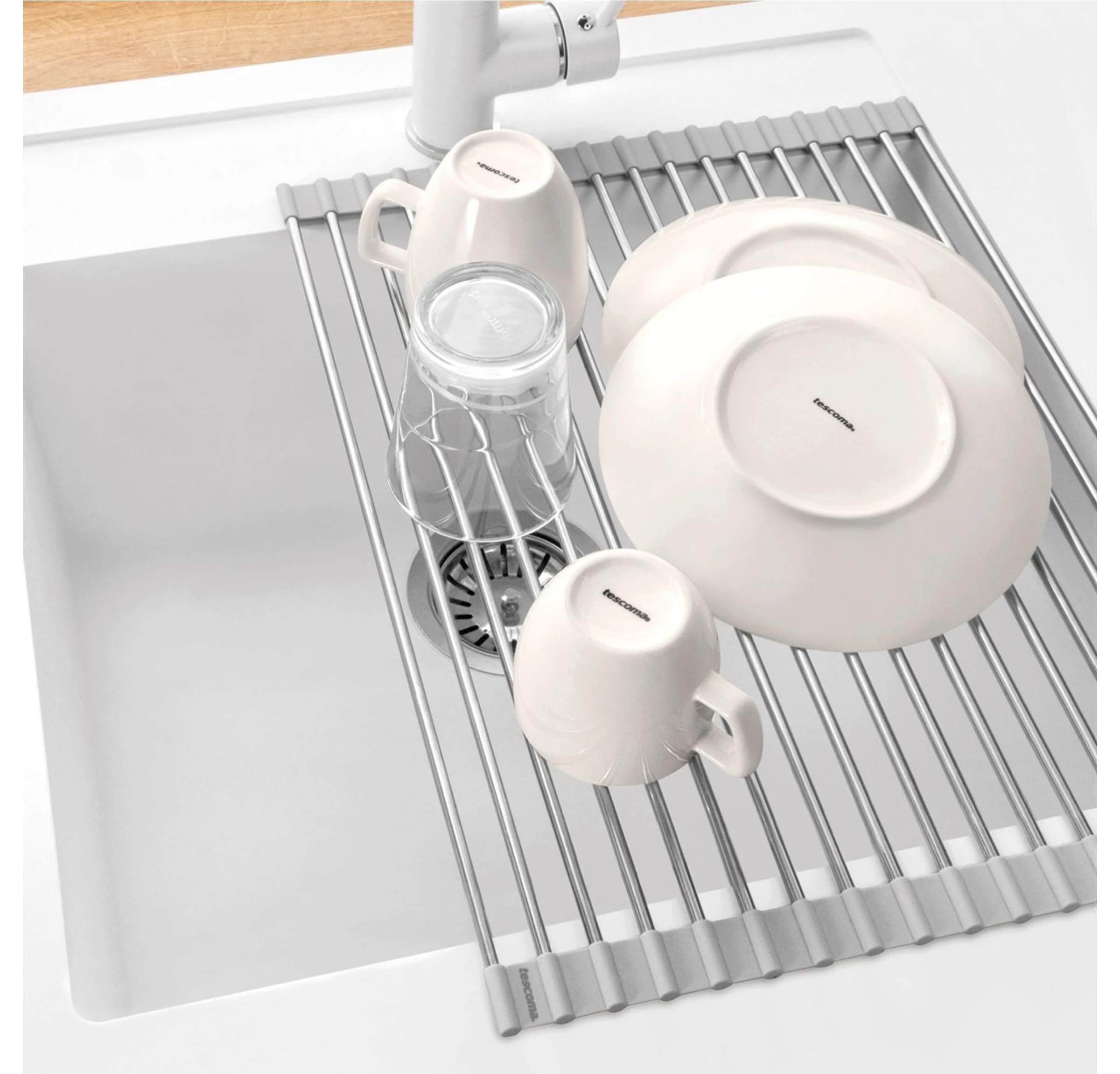 Tescoma 900747 Sgocciolatoio arrotolabile da lavello 46x34 cm, linea Puro