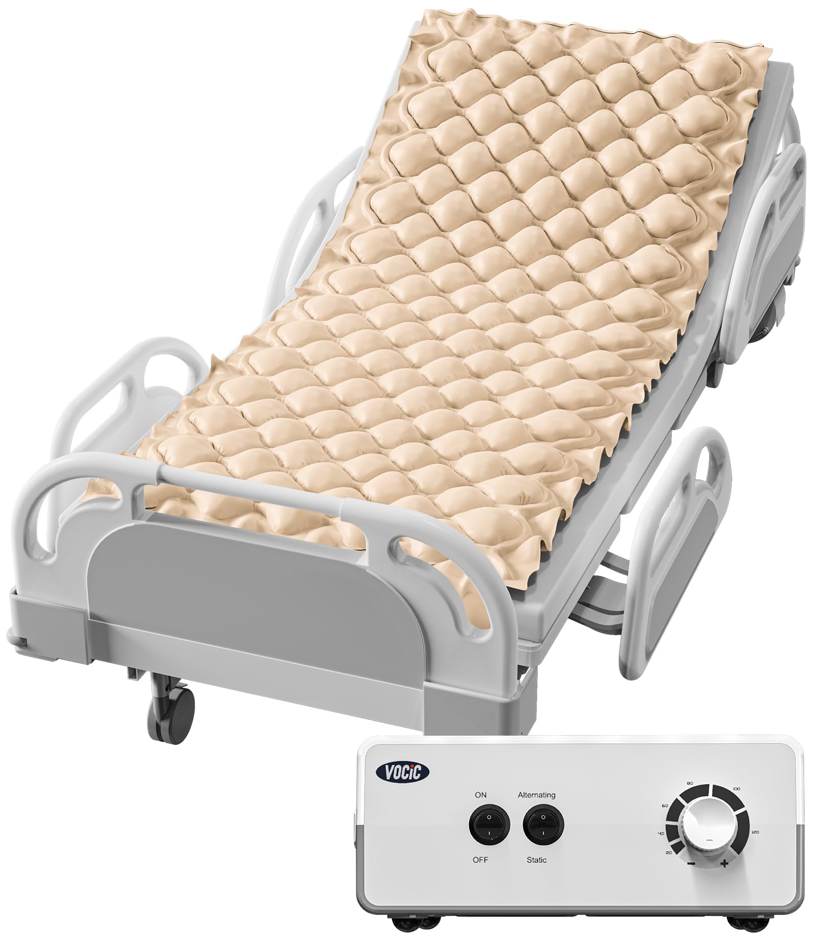VOCIC Alternating Pressure Air Mattress Pad | Upgraded Ceramic Pump, Ultra Quiet, Bubble…