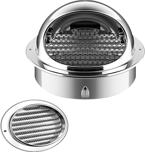 Ventilation Hotte Ronde en INOX Grille