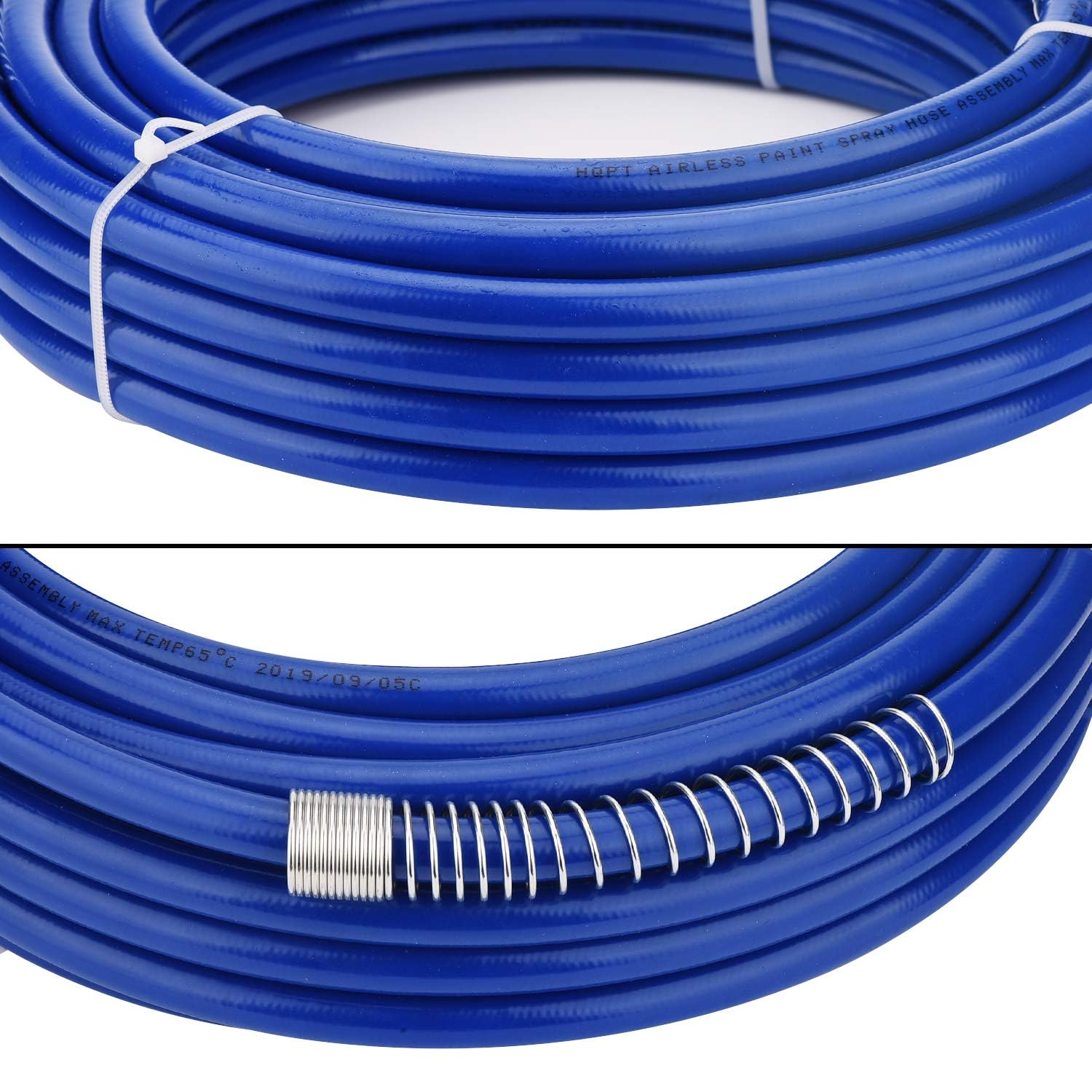 Tuyau pulvérisateur de peinture sans air de 15 m - Tuyau universel en fibre haute pression - Tuyau de pulvérisation pour pistolet pulvérisateur - Bleu eau