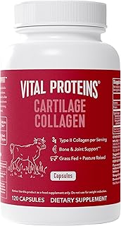 Vital Proteins Cartilage Collagen Pills, Type II Collagen & Chondroitin Sulfate Supplement for Recovery & Healthy Hair, Skin, Nails and Joints - 750 mg Serving with 120 Capsules