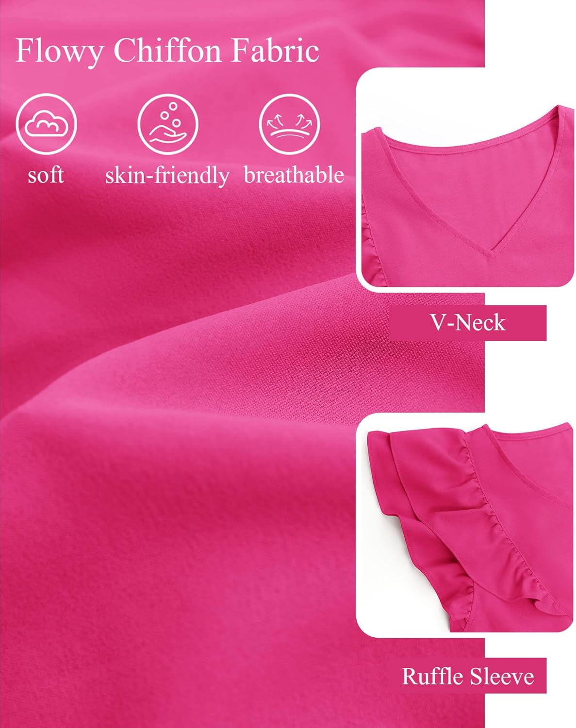 Zwurew Summer Babydoll Dresses for Women 2026 Cute Ruffle Cap Sleeve V-Neck Flowy Swing Mini Dress Sundress - Image 4