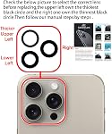 Couvertures d'objectif de caméra arrière Remplacement pour iPhone 15 Pro & 15Pro Max, GVKVGIH Remplacement de la caméra arrière Len Glass avec un adhésif à double face & Trousse de réparation (15pro/15 pro max)