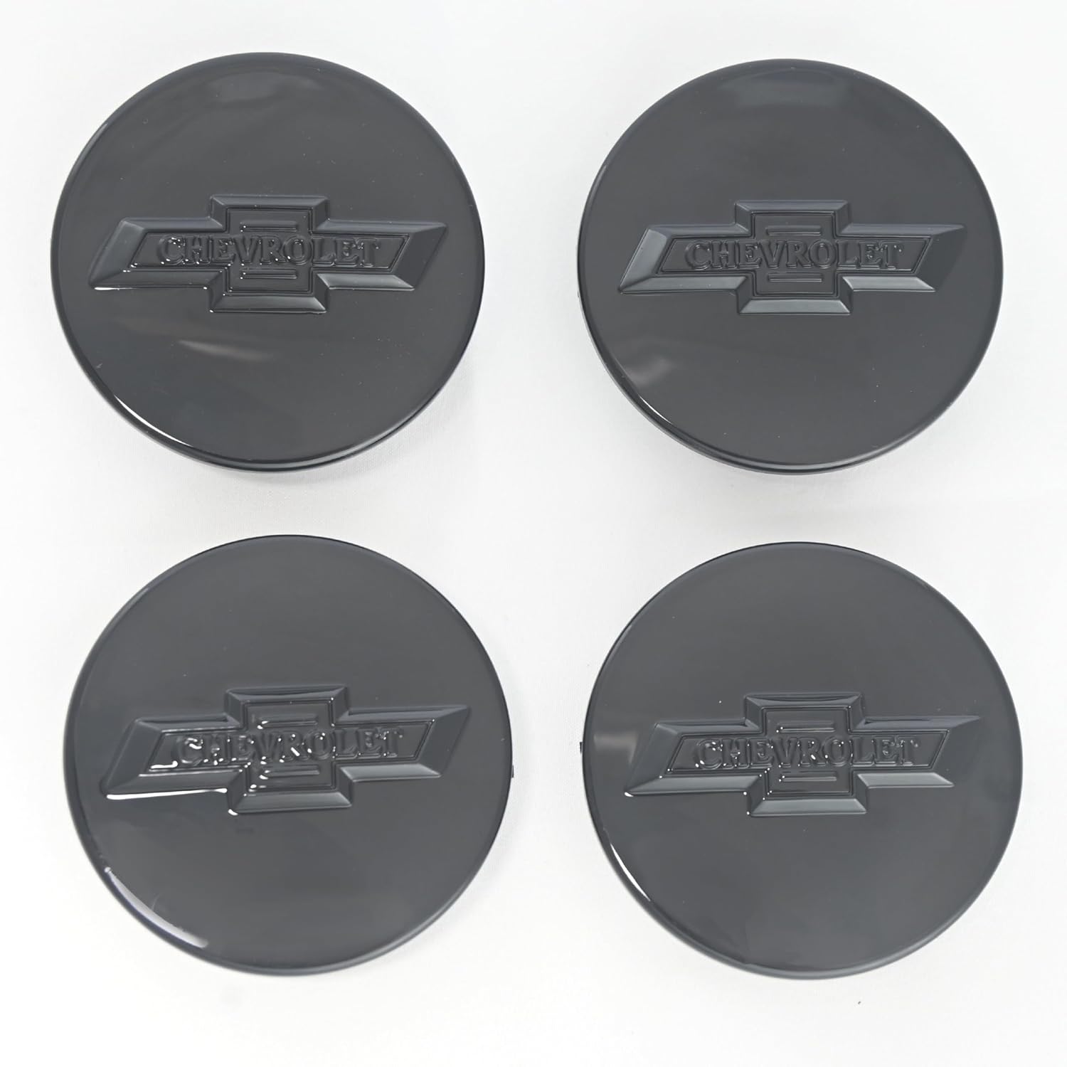 Trim Illusion GM Official Licensed Gloss Black Wheel Center Hub Cap for Chevrolet Malibu, Impala, Equinox & Cruze | Easy No-Tool Install | US Patented
