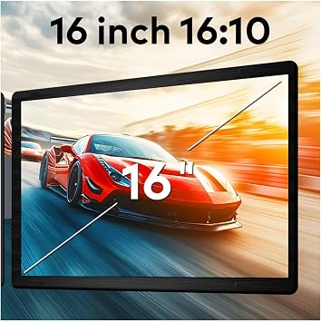 16 Inch Laptop Screen Extender, USB C Portable Monitor 2.5K QHD, 2560x1600 IPS Display, Triple Screen for Laptop 12-18.5 Inch, Detachable Travel Monitor