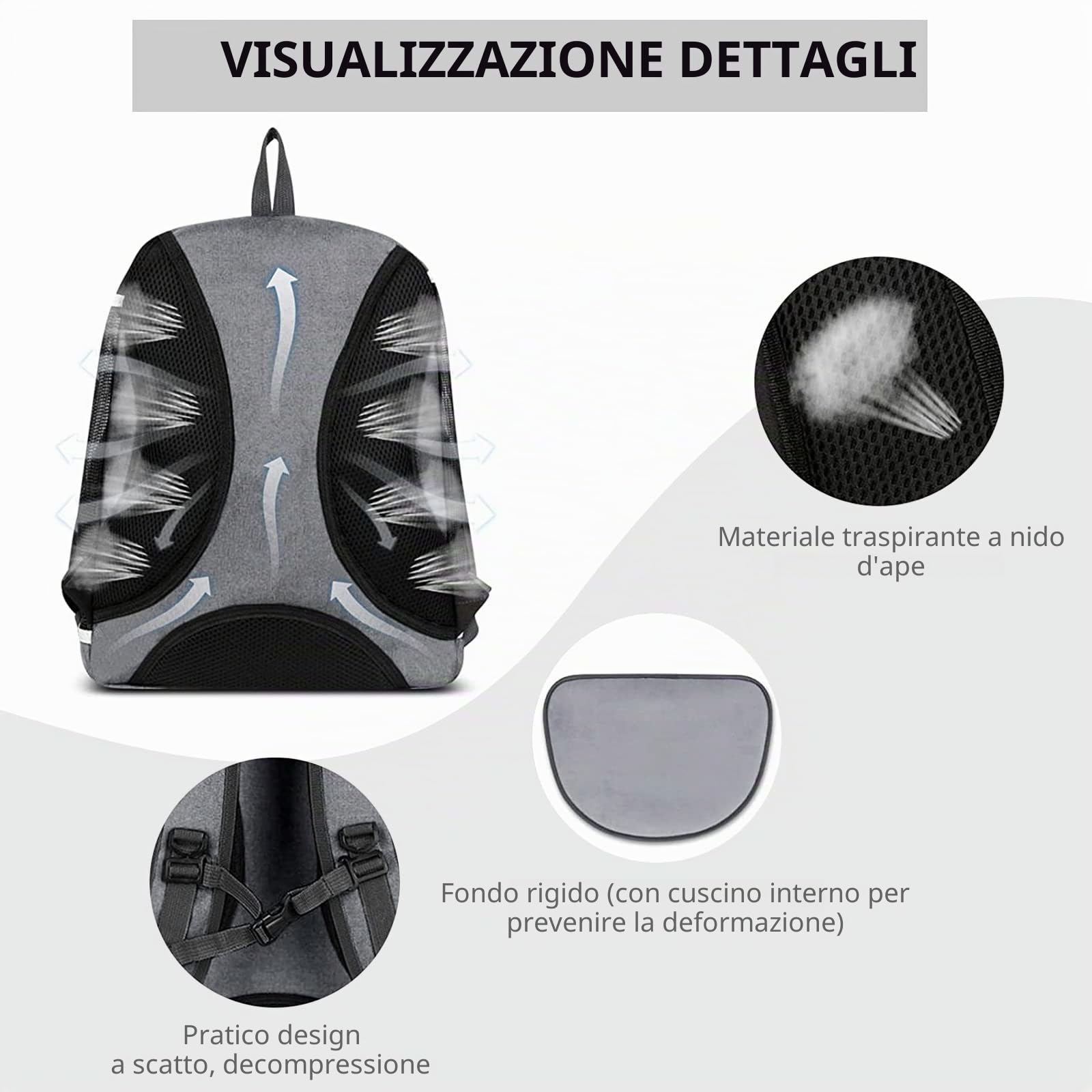 PETCUTE Zaino per cani trasporto per gatti cane piccolo borsa marsupio porta animali per viaggi, campeggio Borsa da trasporto per cani