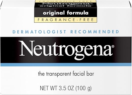 Neutrogena Transparent Facial Bar, Original Formula, Fragrance Free, 3.5 Ounce