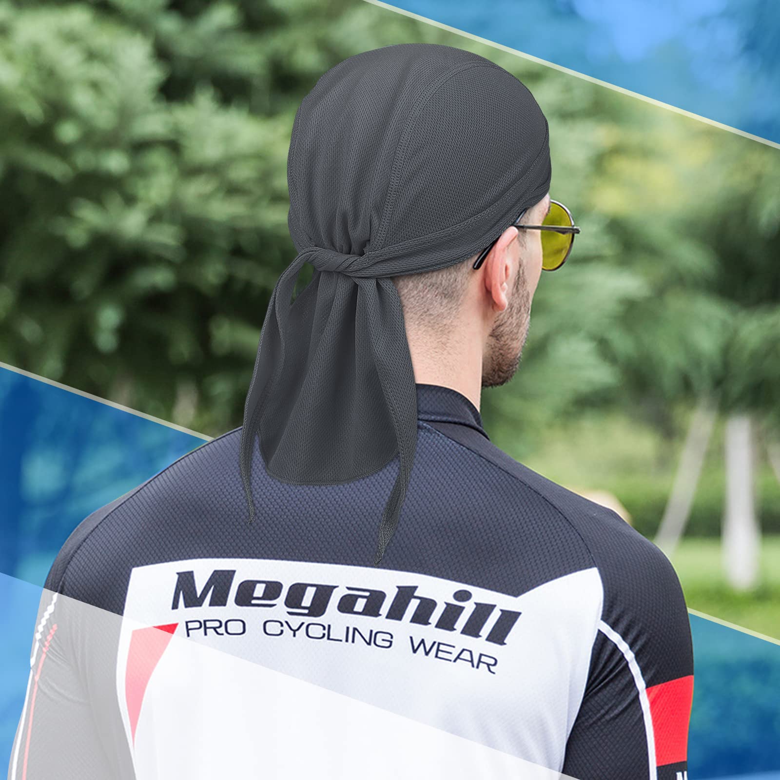 HASAGEI Sportowa bandana Cap, chusta na głowę dla mężczyzn i kobiet, letnia czapka do biegania, elastyczna, oddychająca, pochłania pot, bandana męska