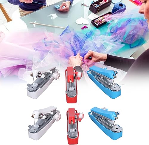Miniatura 4 de Mini máquina de coser, máquina de coser de mano portátil de mano, máquina de coser de mano, anti mini grapadora portátil de puntada para el hogar,