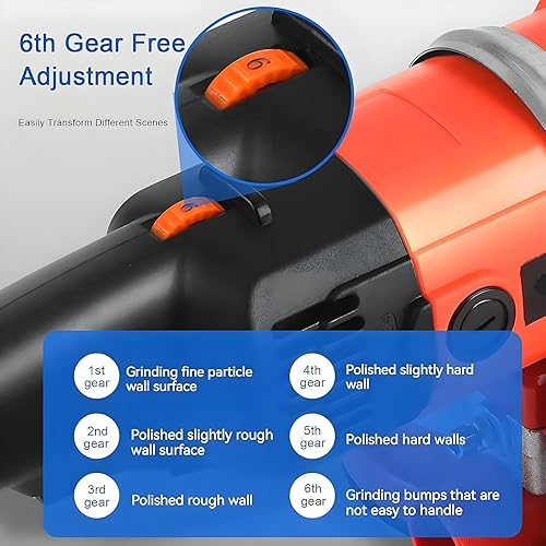 Miniatura 5 de Máquina pulidora de diamante eléctrica 3800W, lijadora y amoladora de hormigón de 3 cabezales, Polisseuse à Béton, Cepilladora de cemento con 6