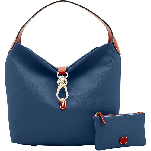Dooney & Bourke Handbag Wallet Set, Pebble Grain Leather Logo Lock Shoulder Bag and Coin Purse for Women | Wallet Set