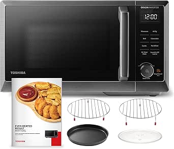 TOSHIBA Inverter Countertop Microwave Oven Air Fryer Combo, MASTER Series, 11.3'' Turntable, 27 Auto Menus, 47 Recipes