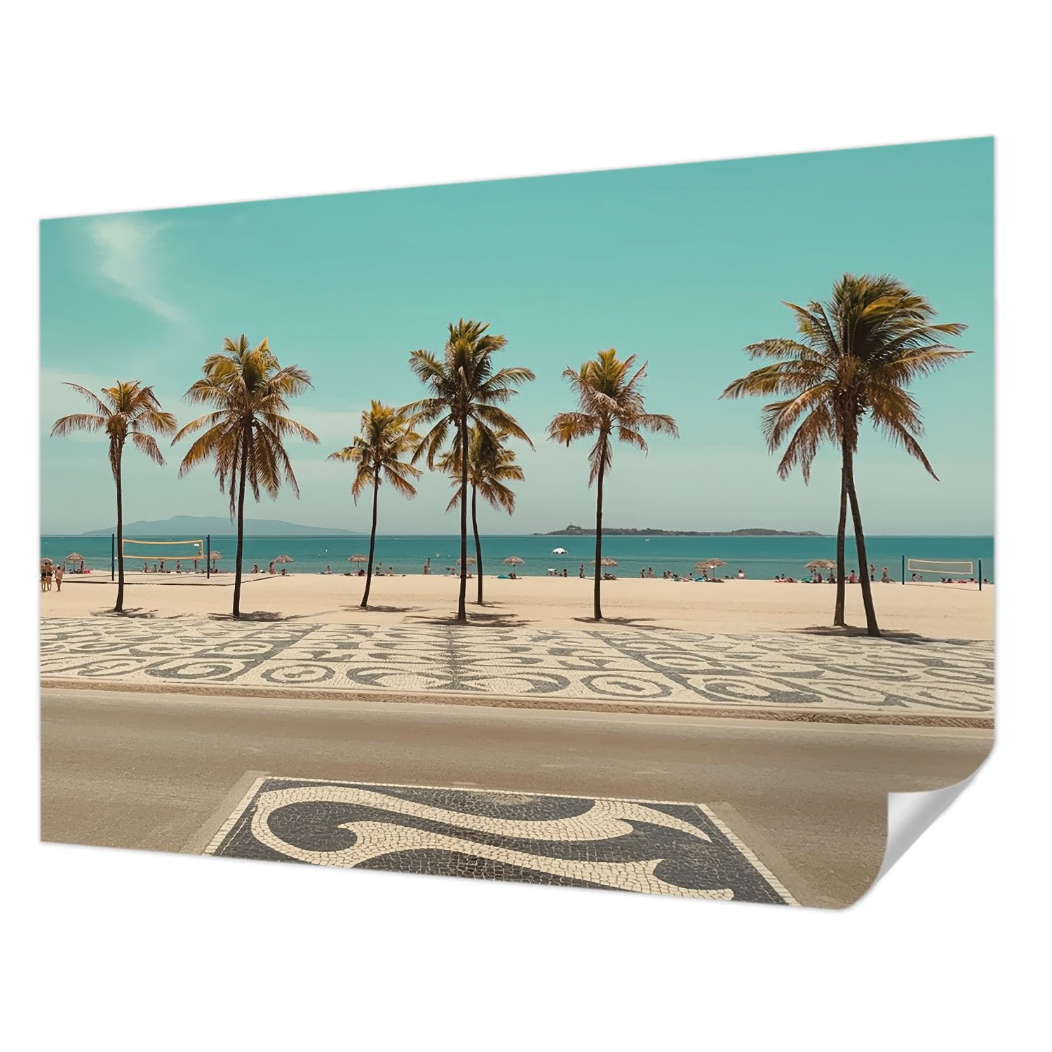 Papier peint adhésif haute qualité Tulup panorama plage exotique 208x146 cm de salon