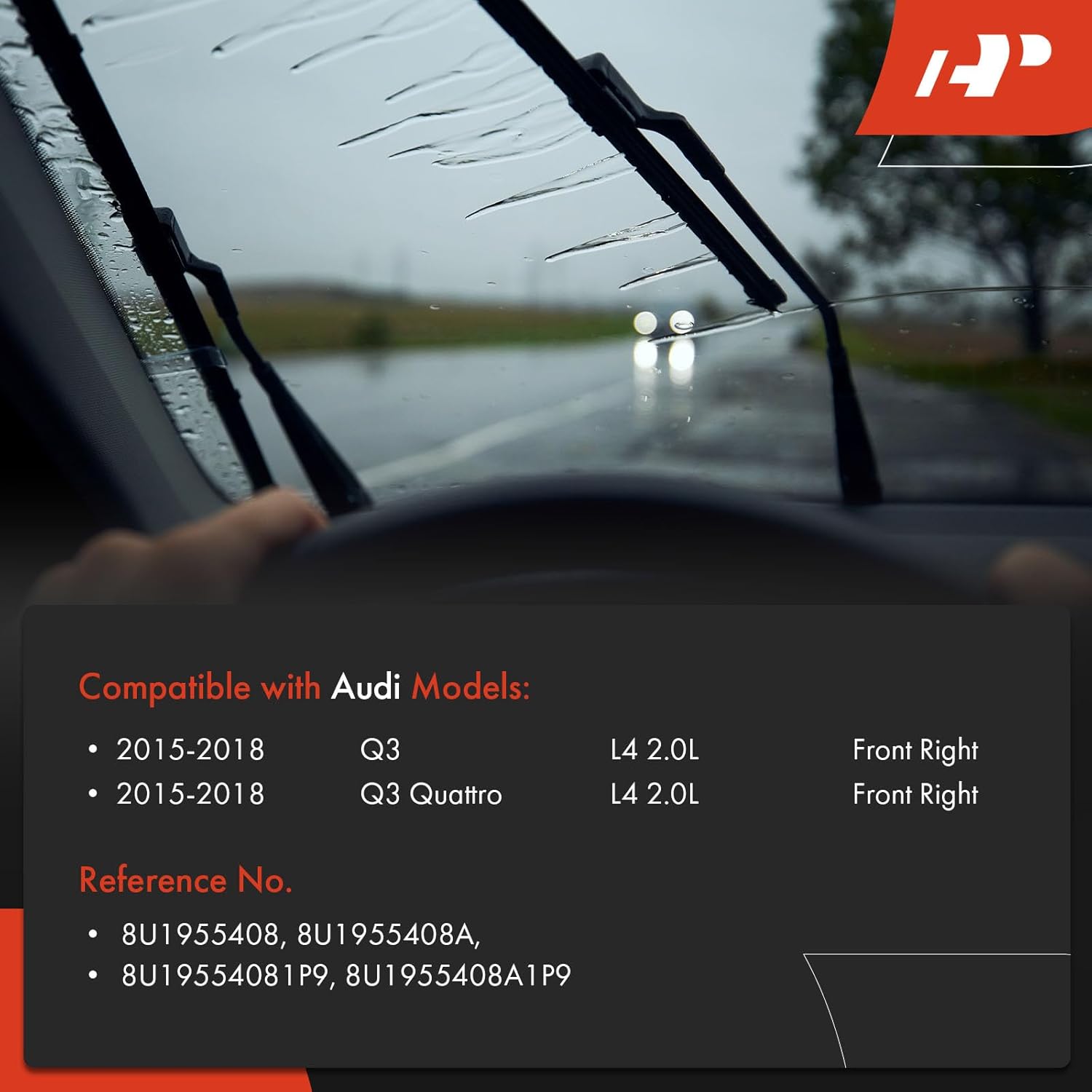 A-Premium Front Passenger Side Windshield Wiper Arm Compatible with Audi Q3, Q3 Quattro, 2015 2016 2017 2018