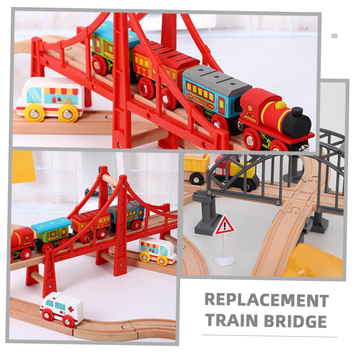 DECHOUS 2pcs Train Bridge Model Railroad Car Track The Train Model Train Bridge Railway Train Cars Train Table Scale Bridge Tracks Train Track Decorative Bridge Model Plastic
