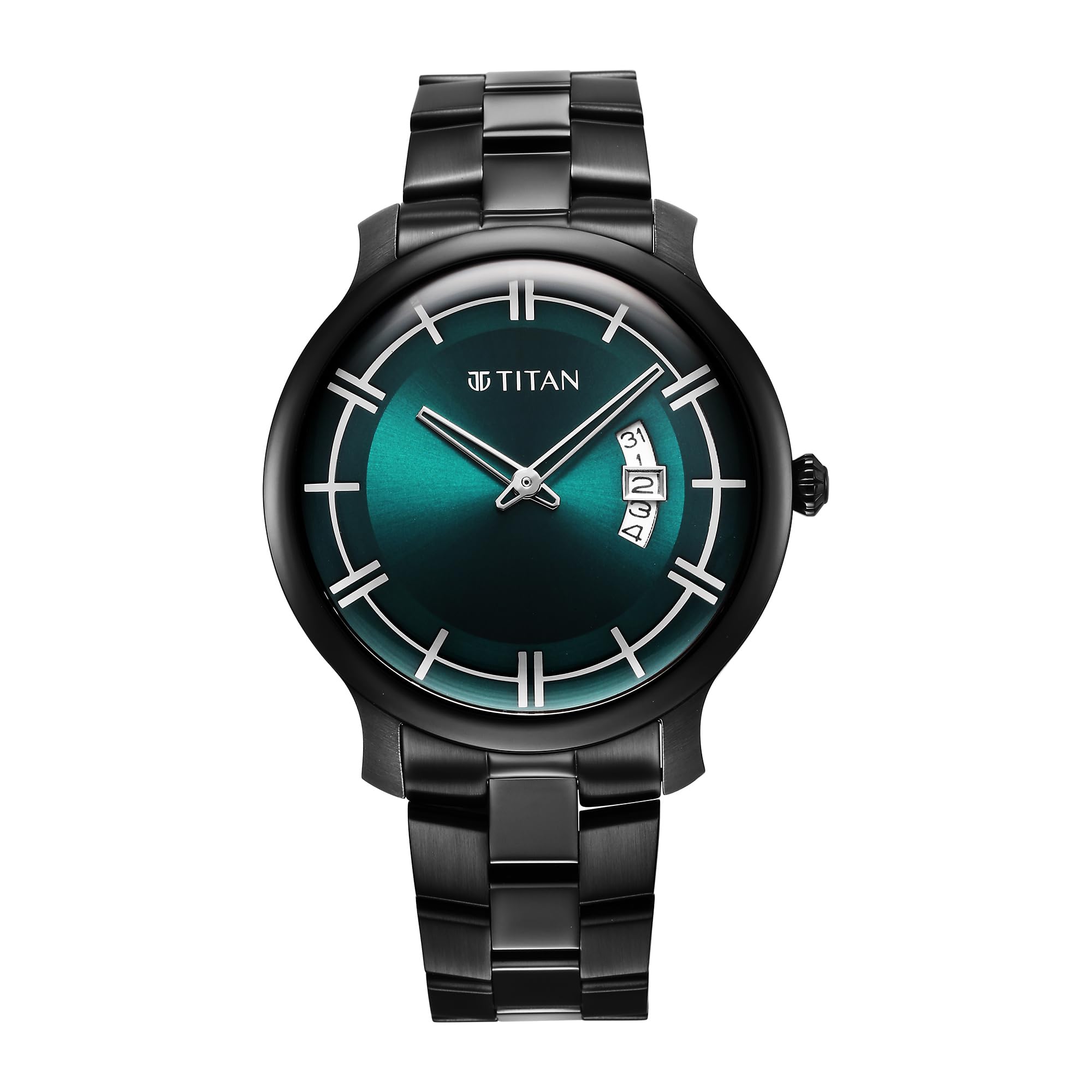 Titan Classic Distincta Green Dial Analog with Date Stainless Steel Strap Watch for Men-NS90170NM01 (B0C9N1DJCR) Amazon Price History, Amazon Price Tracker