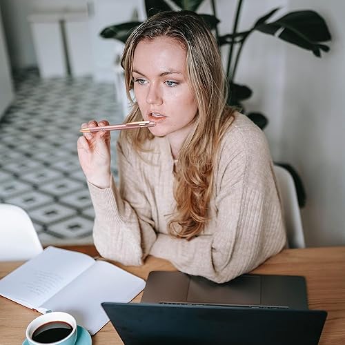 Miniatura 6 de Paquete de 9 bolígrafos retráctiles 2 en 1 de escritura suave con punta de lápiz capacitivo, lápiz capacitivo de metal para decoración de oficina