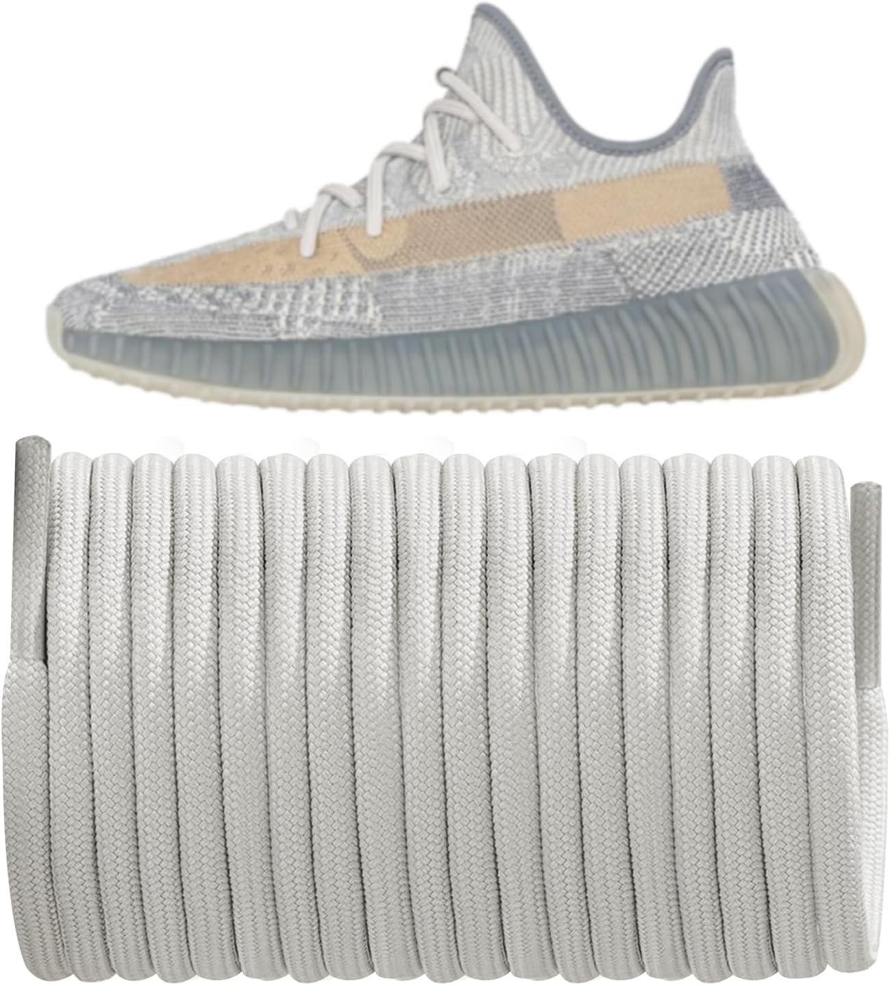 Shoe Laces for Yeezy Boost 350 V1, 350 V2, 380, 7/32''(5.5mm) Thick Round Rope Shoelaces Replacement Shoe Strings