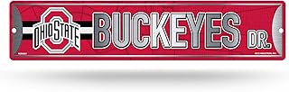 Rico Industries NCAA Metal Street Sign Metal Street Sign 4" x 15" Home Décor - Bedroom - Office - Man Cave