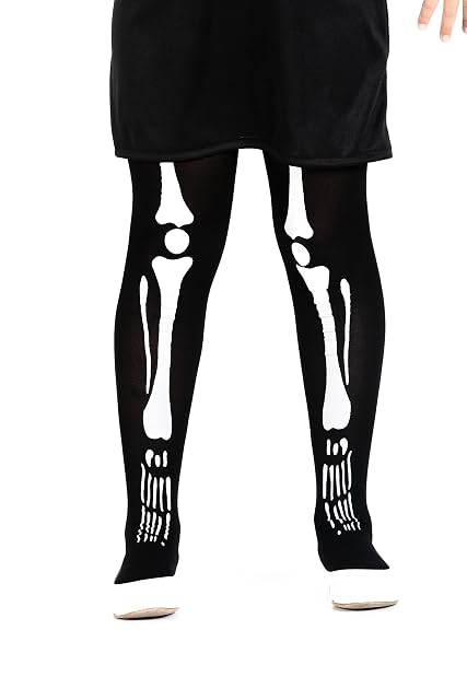 Foto 5 de 7 de Ciao- Skeleton Girl Esqueleto disfraz vestido niña (Talla 7-9 años) con pantimedias estampadas