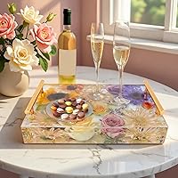 Vista 4 de Moldes de bandeja de silicona grandes para resinas, moldes de bandeja de resina de 13.5 x 9.5 pulgadas, bandejas rectangulares profundas, molde