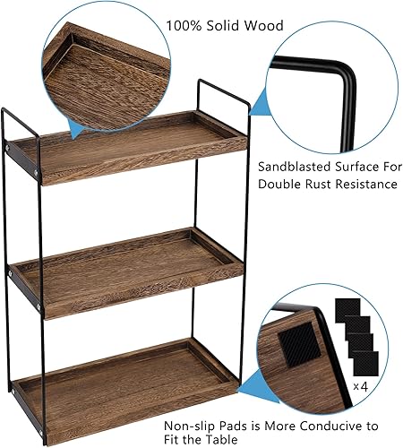 Miniatura 5 de Organizador de encimera de baño de 3 niveles, organizador de encimera, estante de pie, estante de almacenamiento de encimera, estante de fregadero