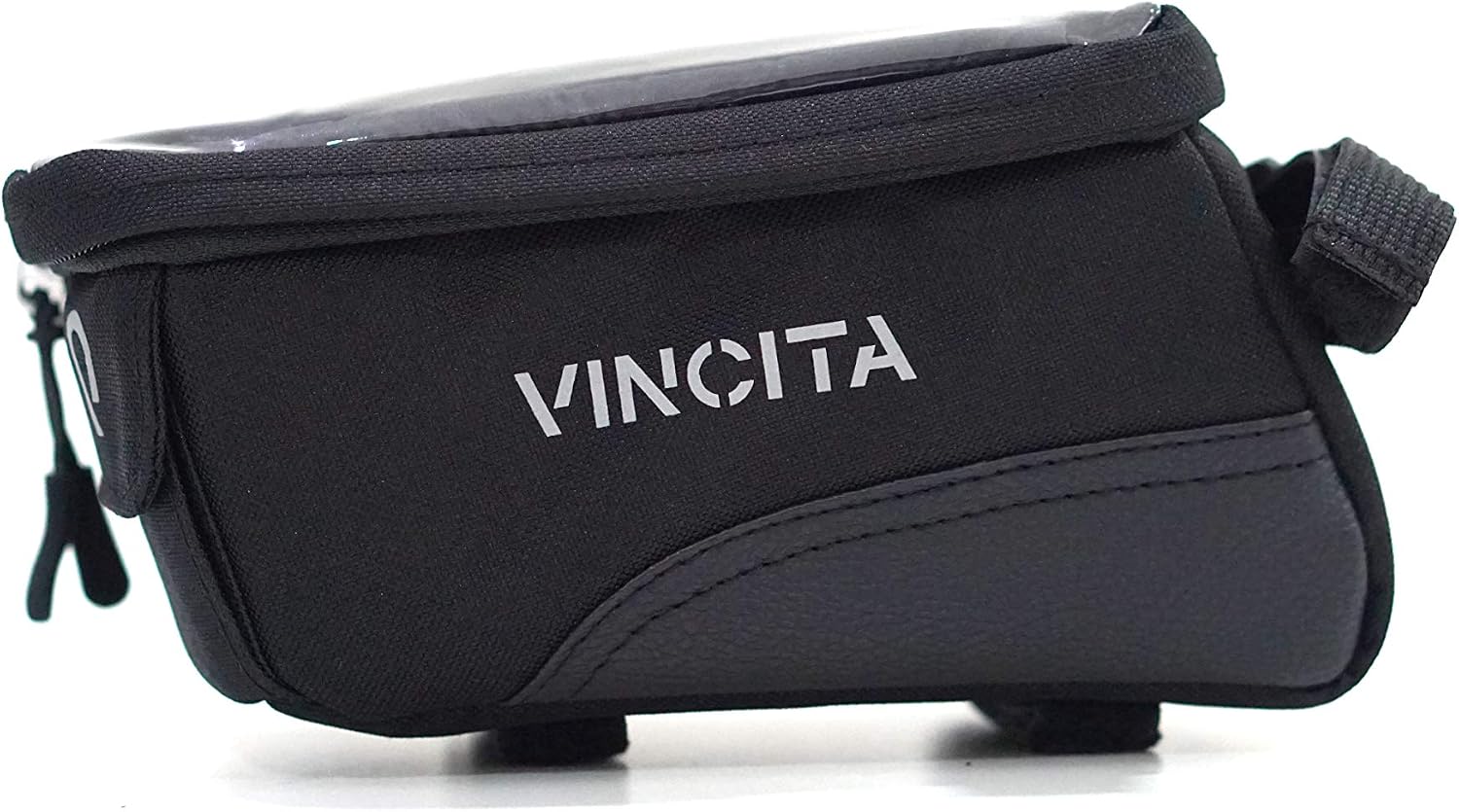 Vincita Bike Bag TOP Tube Bag 3 Strap Fixing Double Zipper Touch Screen Bike Handlebar for 7" Smartphone with Rain Cover Front Bike Phone Bag Bike Frame Bag Bicycle Phone Mount Bag Phone Case
