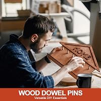 PATIKIL 150 db 6x20 mm hornyolt fa dübel készlet bútor és kézműves projektekhez 7